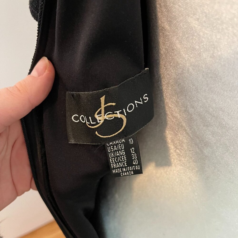 Js Collections Black Evening Gown With Low-Back D… - image 8